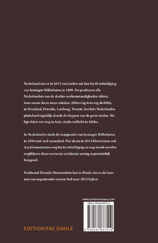 Achterkant van Blanke slaven, een vergeten hoofdstuk