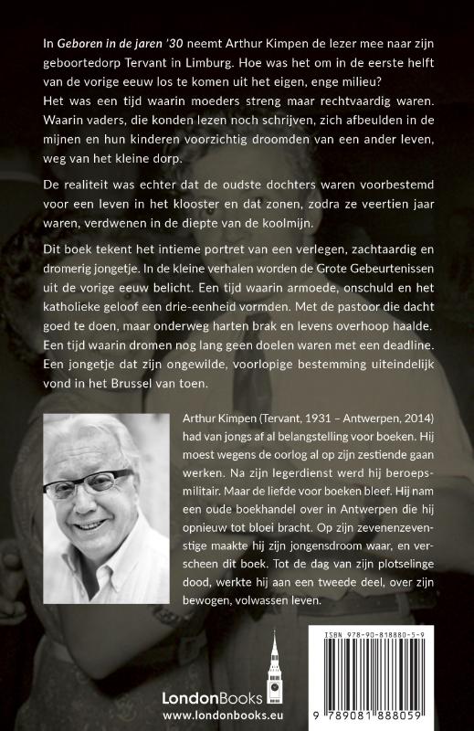 Achterkant van Geboren in de jaren 30