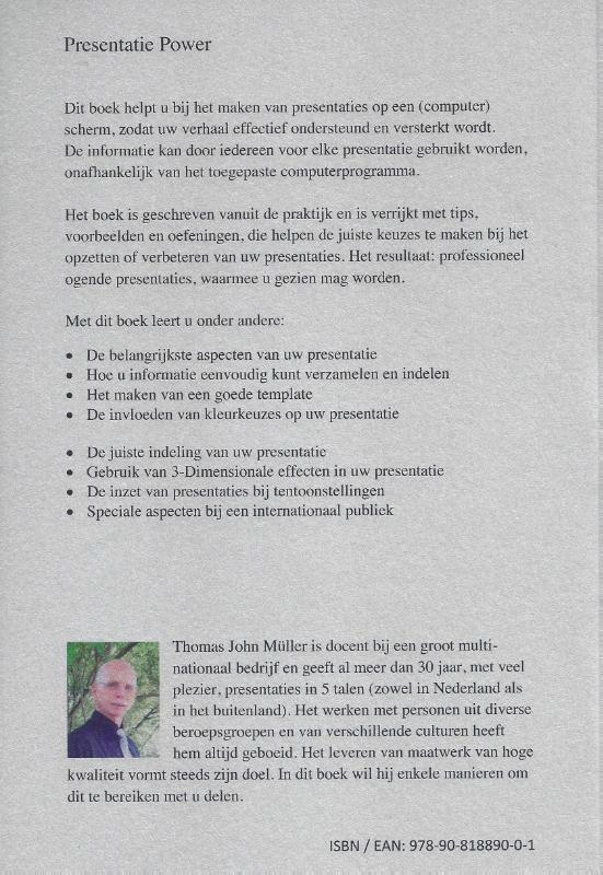 Achterkant van Presentatie Power