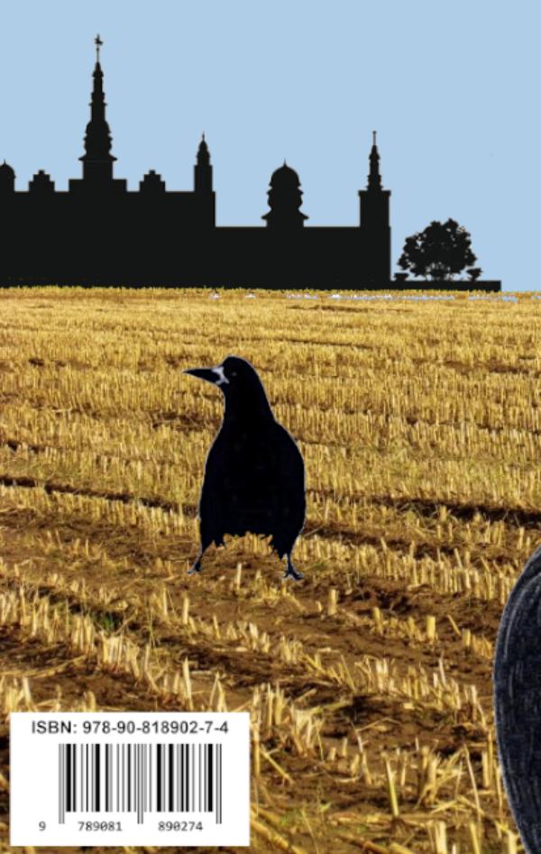 Achterkant van Terug naar de roeken in het stoppelveld