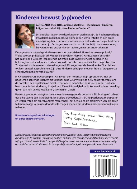 Achterkant van Kinderen bewust (op)voeden