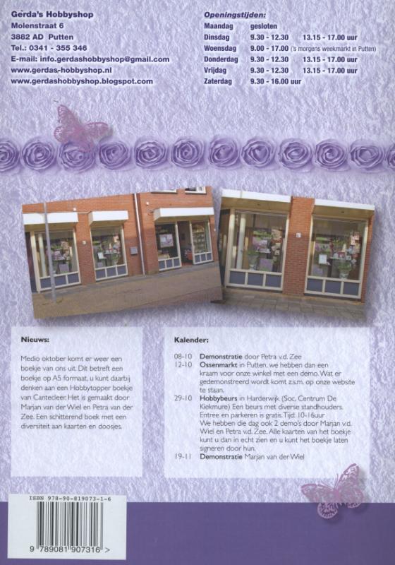 Achterkant van Gerda's hobby magazine