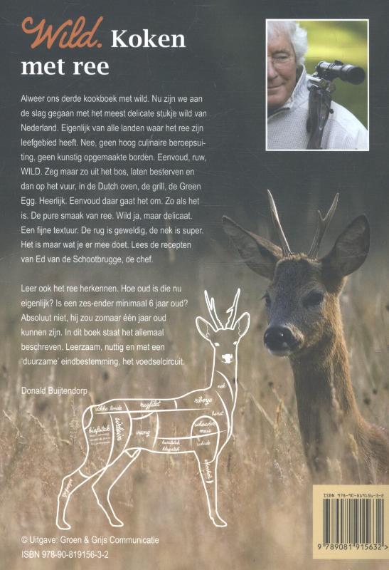 Achterkant van Wild. Koken met ree, damhert en edelhert