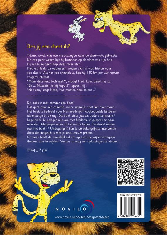 Achterkant van Ben jij een cheetah?