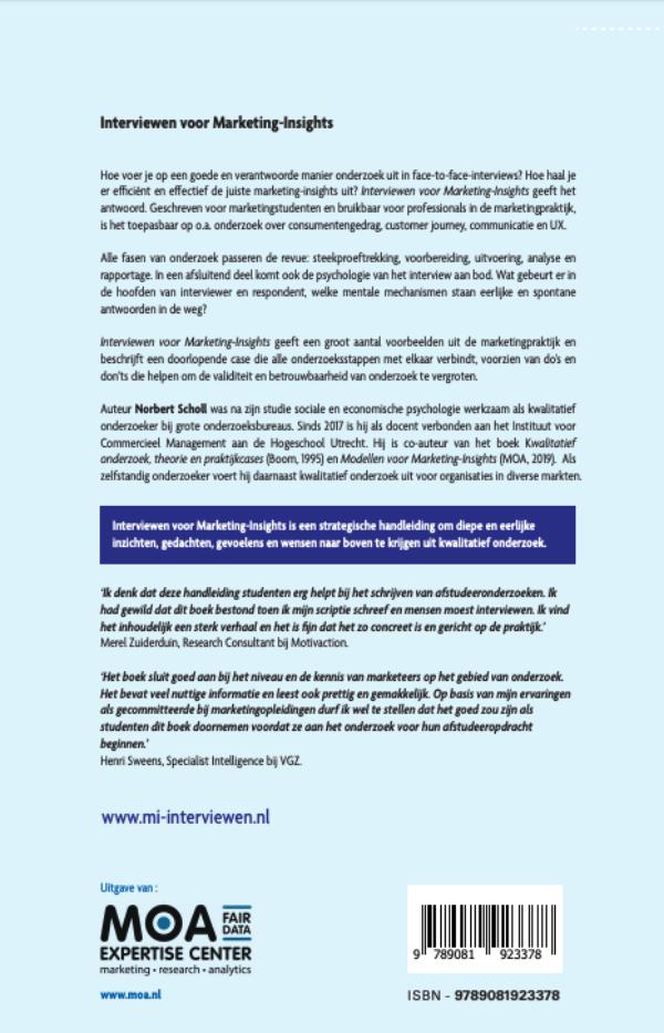 Achterkant van Interviewen voor Marketing-Insights