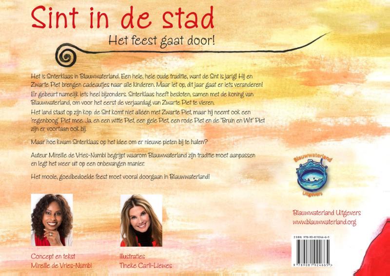 Achterkant van Sint in de stad