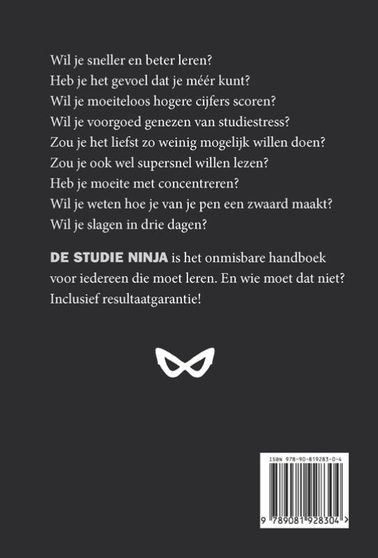 Achterkant van De studie ninja
