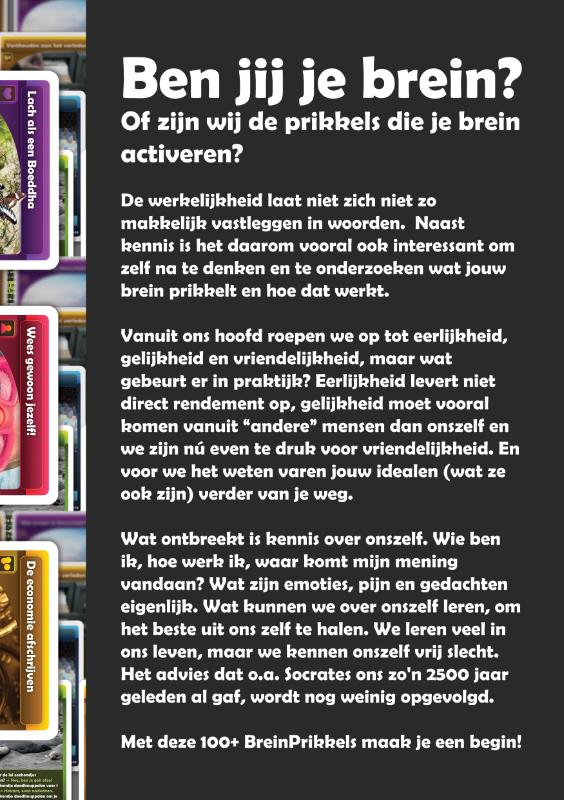 Achterkant van Prikkel jezelf / PR ezel