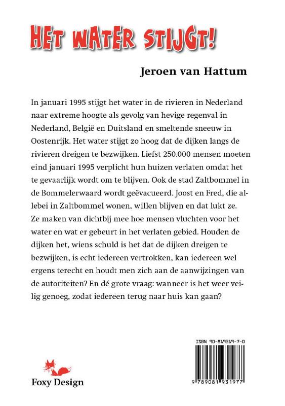 Achterkant van Het water stijgt!