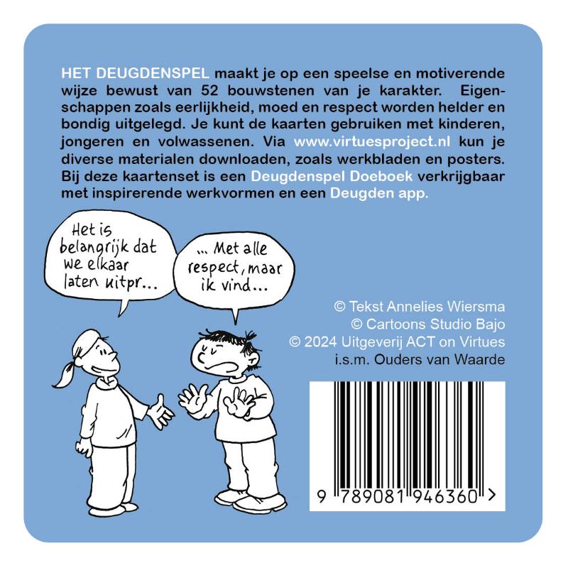 Achterkant van Het deugdenspel
