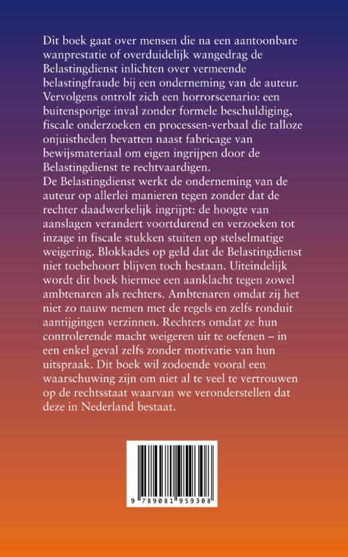 Achterkant van List en bedrog door de Belastingdienst