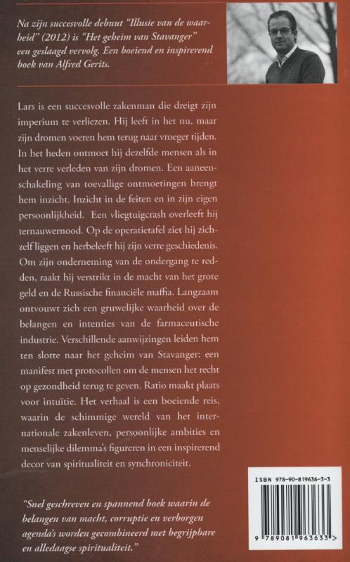 Achterkant van Het geheim van Stavanger