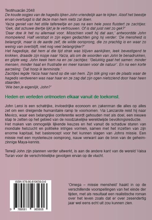 Achterkant van Omega Missie mensheid