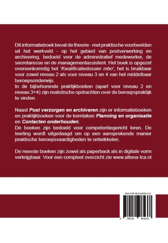 Achterkant van Post verzorgen en archiveren