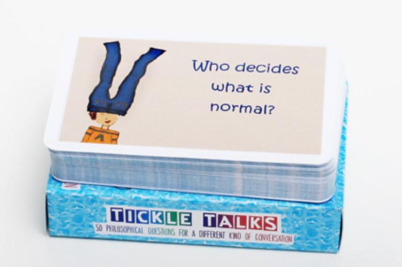 Achterkant van Tickle Talks