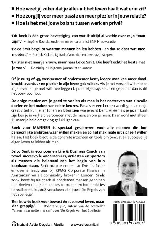 Achterkant van Boek voor mannen