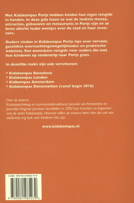 Achterkant van Kidskompas Parijs