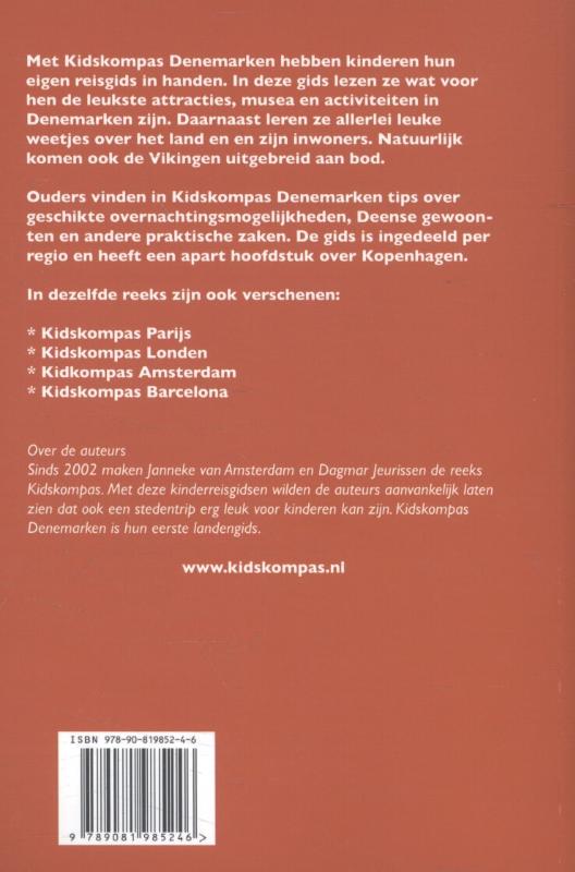 Achterkant van Kidskompas Denemarken