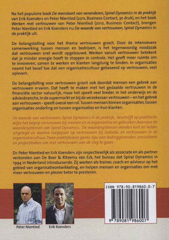 Achterkant van De waarde van vertrouwen