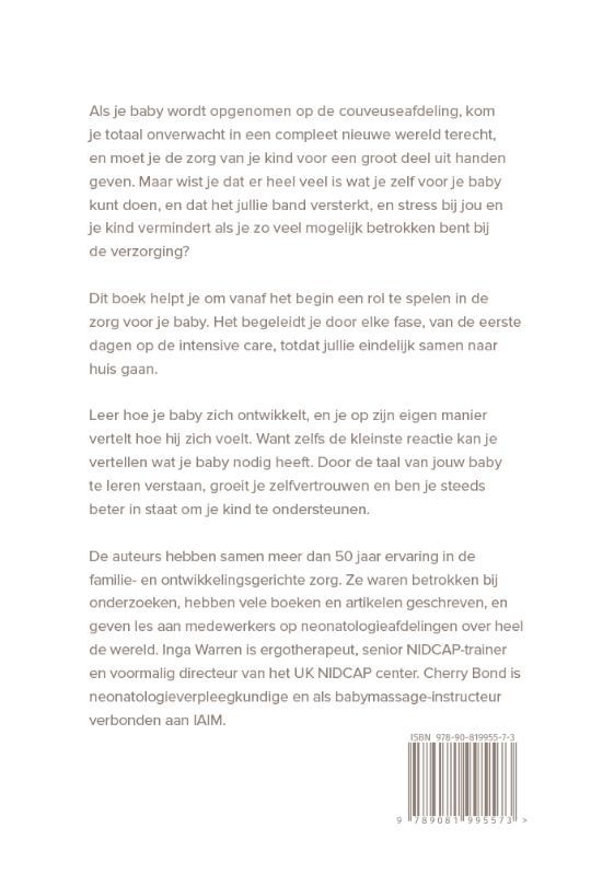 Achterkant van Zorgen voor je baby op de couveuseafdeling