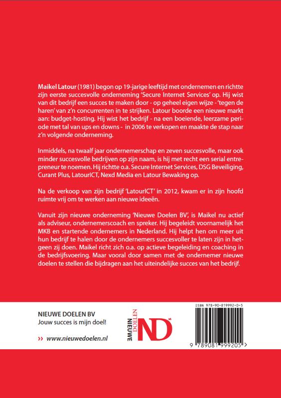 Achterkant van Van ondernemer naar ondernemen