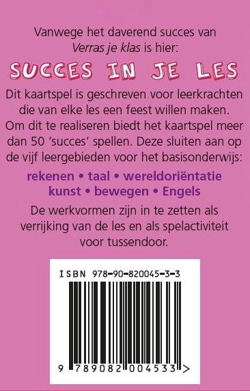 Achterkant van Succes in je les