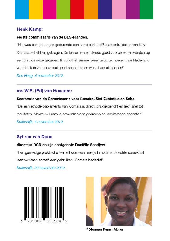 Achterkant van Papiaments-Nederlands methode