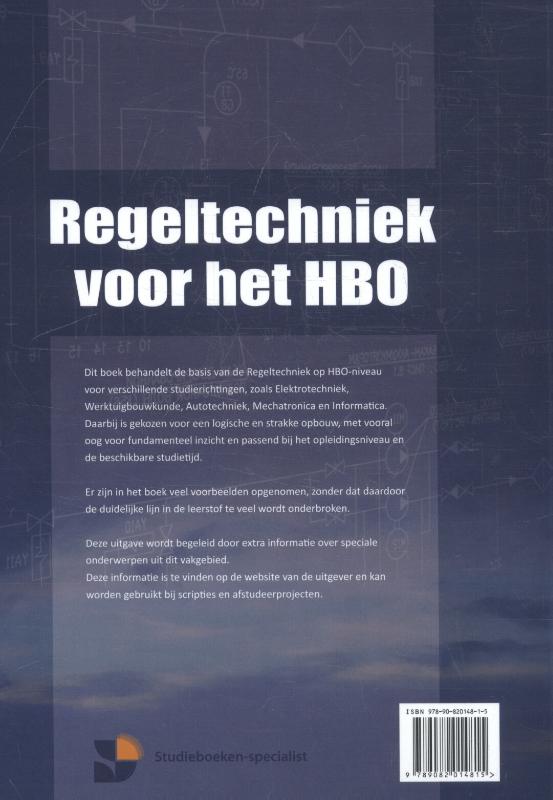 Achterkant van Regeltechniek voor het HBO