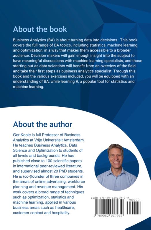 Achterkant van An Introduction to Business Analytics