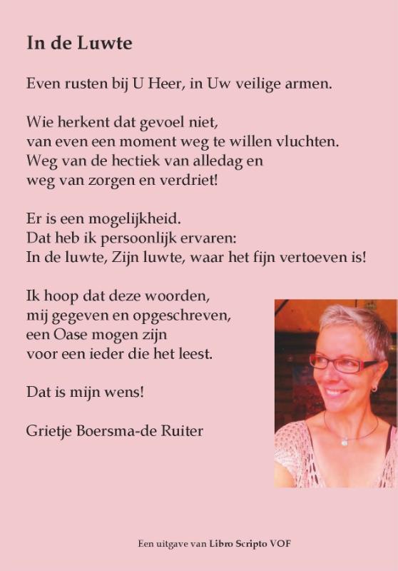 Achterkant van In de Luwte