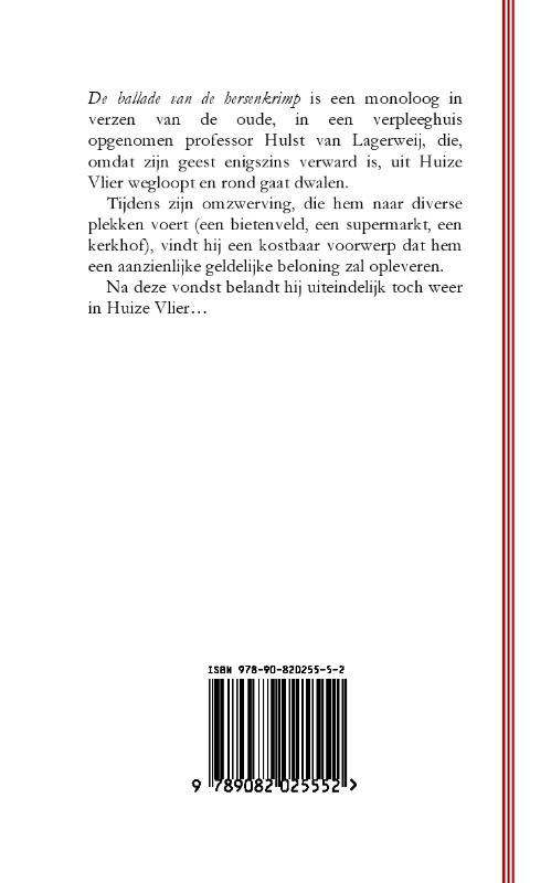 Achterkant van De ballade van de hersenkrimp