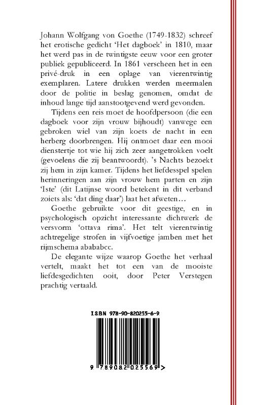 Achterkant van Het dagboek
