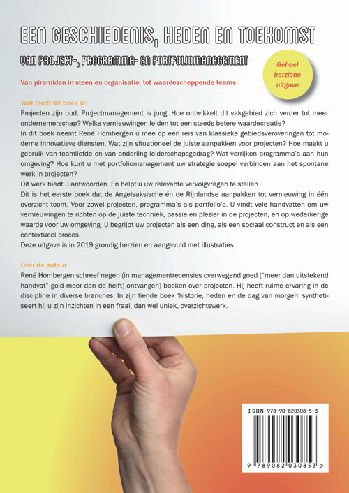 Achterkant van Een geschiedenis, heden en toekomst van project-, programma- en portfoliomanagement