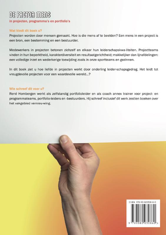 Achterkant van De factor mens in projecten, programma's en portfolio's
