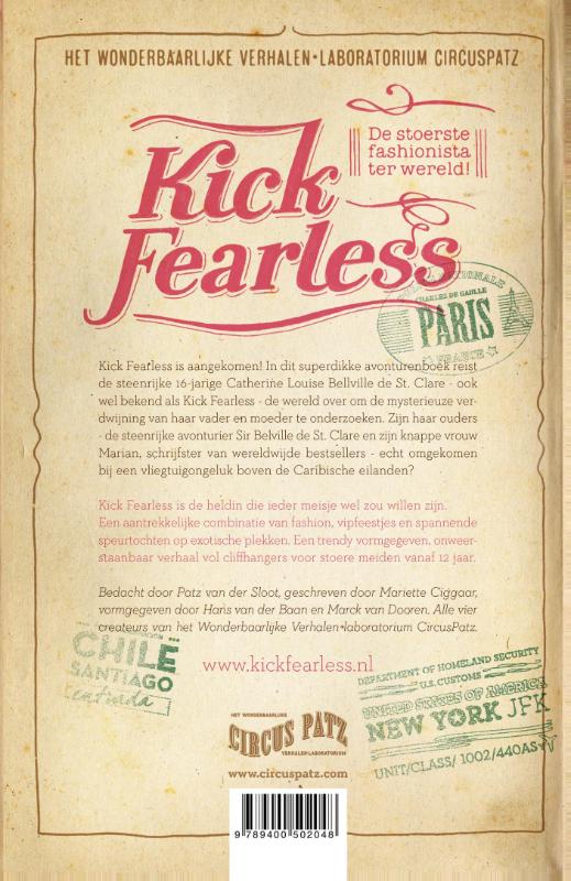 Achterkant van Kick Fearless