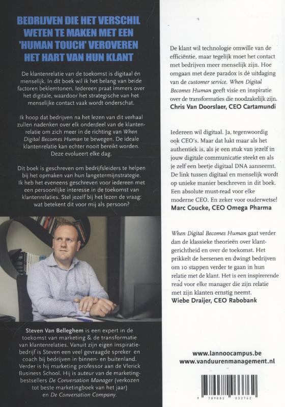 Achterkant van When digital becomes human