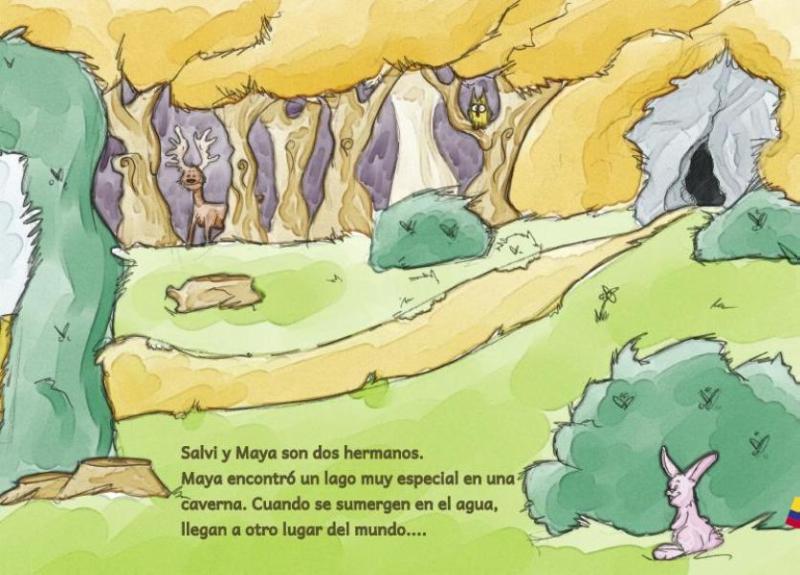 Achterkant van Salvi & Maya descubren Colombia