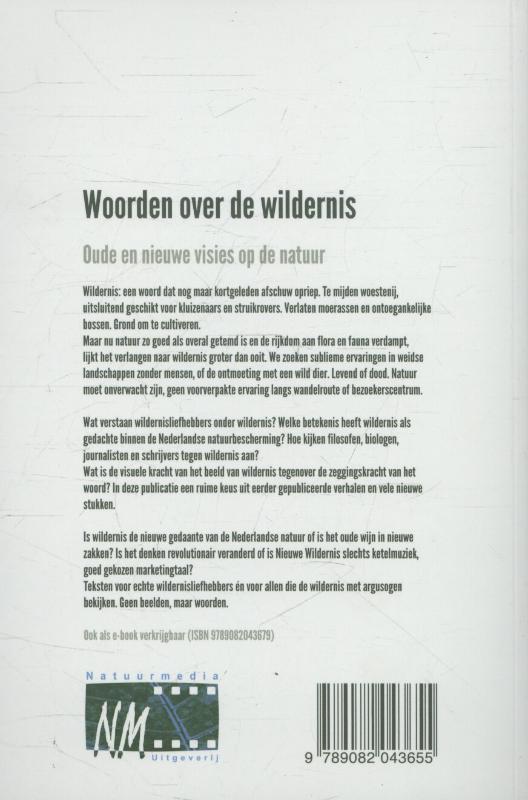 Achterkant van Woorden over de wildernis