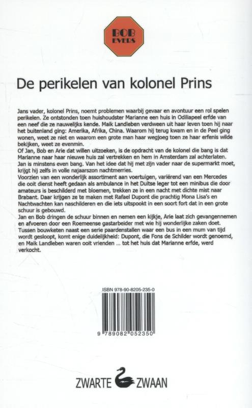 Achterkant van De perikelen van kolonel Prins