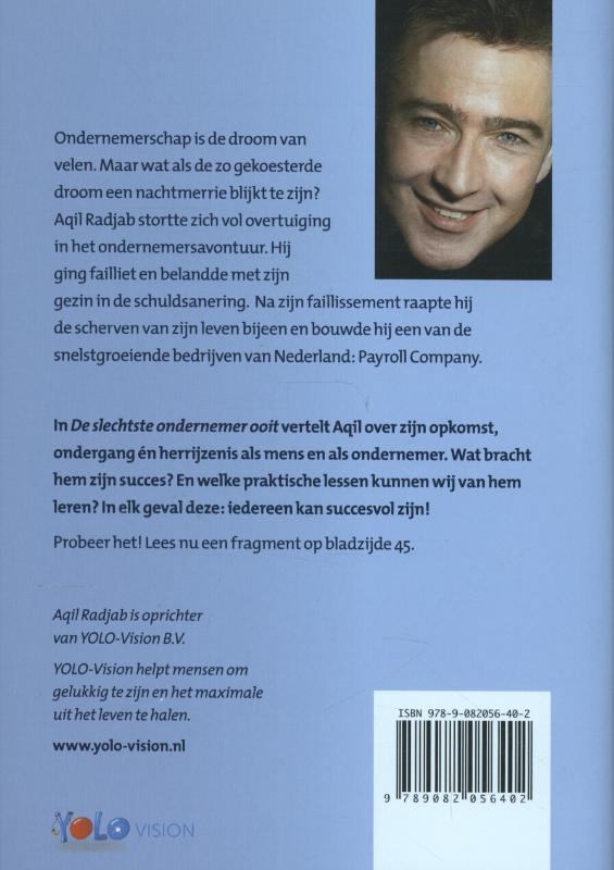 Achterkant van De slechtste ondernemer ooit