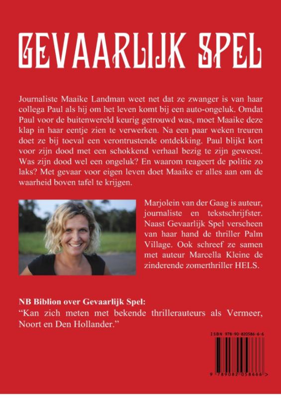 Achterkant van Gevaarlijk spel