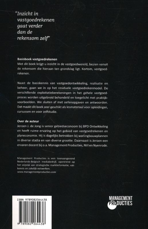 Achterkant van Basisboek vastgoedrekenen