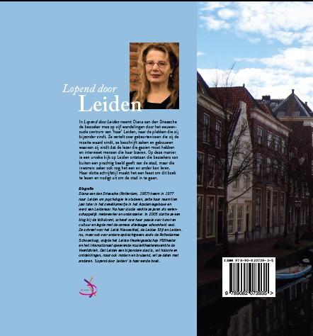 Achterkant van Lopend door Leiden