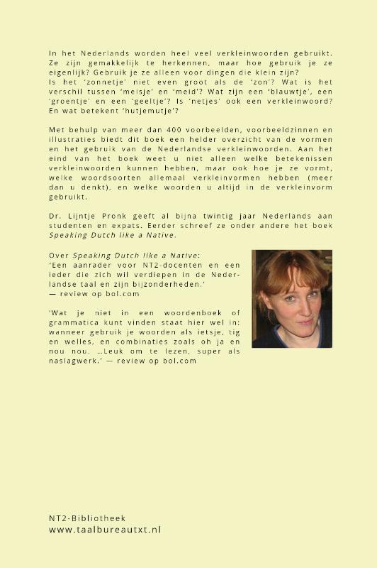 Achterkant van Hoe gebruik je verkleinwoorden in het Nederlands