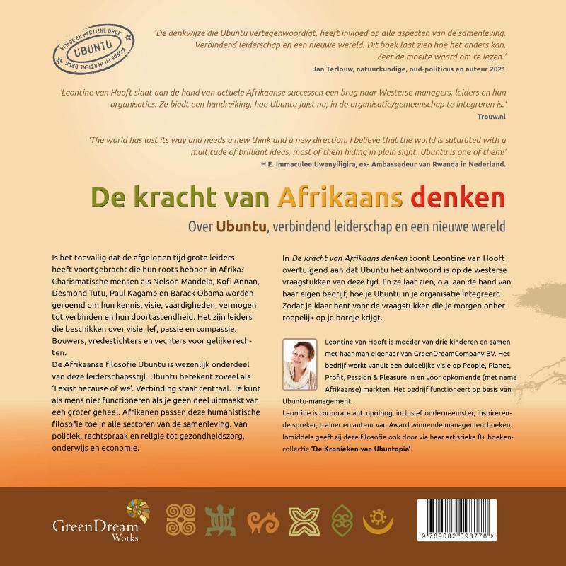 Achterkant van De kracht van Afrikaans denken
