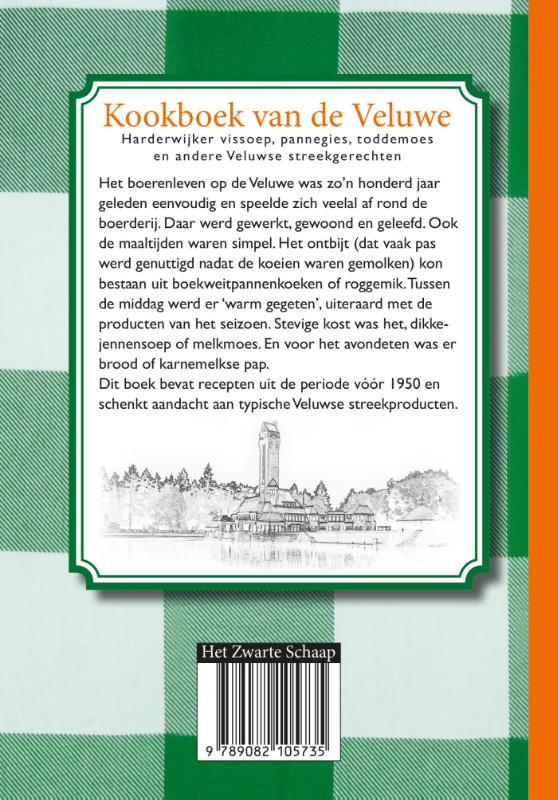Achterkant van Kookboek van de Veluwe