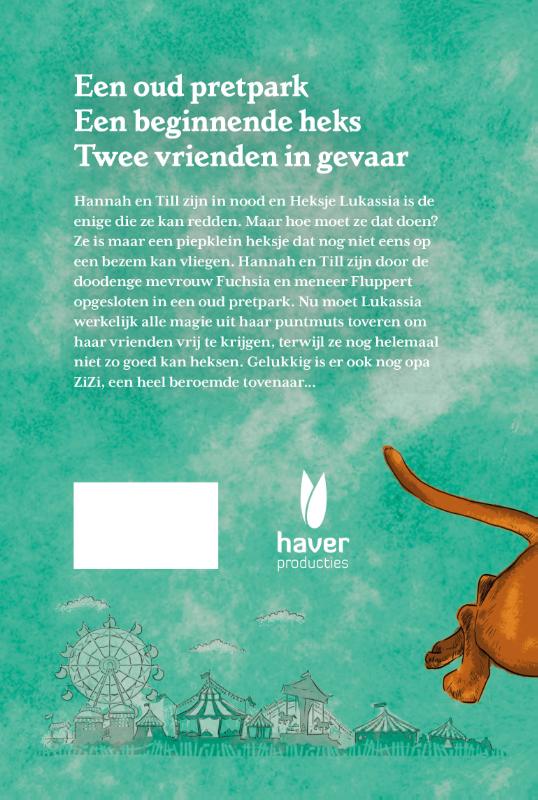 Achterkant van Heksje Lukassia en de pretparkprijsvraag