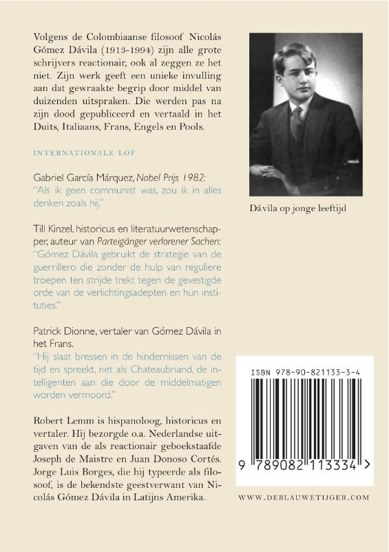 Achterkant van De authentieke reactionair