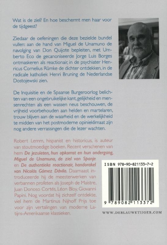 Achterkant van Essays over de ziel