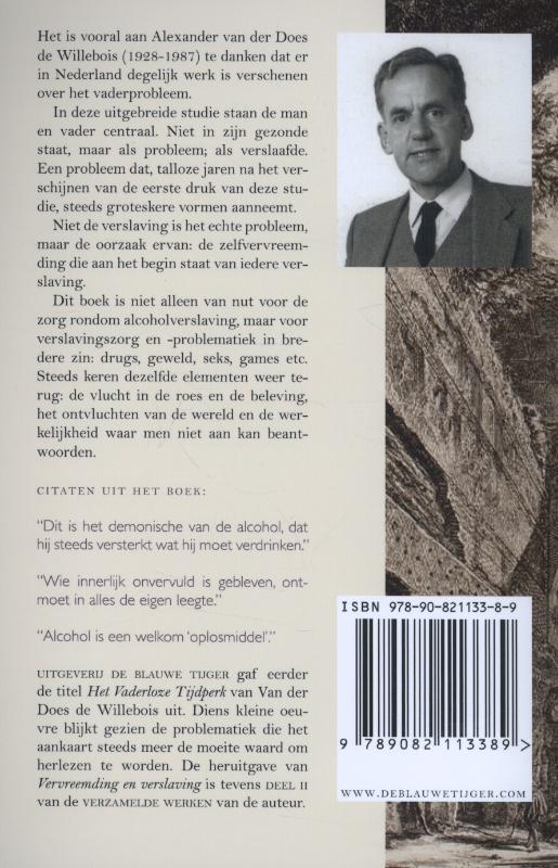 Achterkant van Vervreemding en verslaving